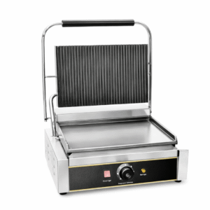 • Plancha de hierro fundido. • Potencia: 2200 W • Temperatura de 0°C - 300°C • Placa superior: 33,8 * 23,5 cm • Placa inferior: 34,5 * 23,5 cm • Estructura de Acero Inoxidable. • Dimensiones: 43.5 * 41 * 21 cm. • Peso: 20 kg