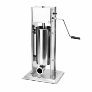 • Contiene 3 boquillas intercambiables. • Producción de 50 kg/día. • Produce churros de 15 – 30 cm. • Manija de uso manual. • Dimensiones de equipo 31 * 27 * 65 cm. • Peso: 12 kg • Fabricado en Acero Inoxidable.