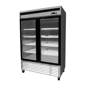 • Refrigerador Industrial GVR2PS-1400V • Construido íntegramente en acero inoxidable 304. • Aislación de poliuretano de alta densidad libre de CFC. • Sistemas eléctricos con certificación CE. • Alta capacidad de almacenamiento. • Puerta(s) abatible(s) de vidrio templado.
