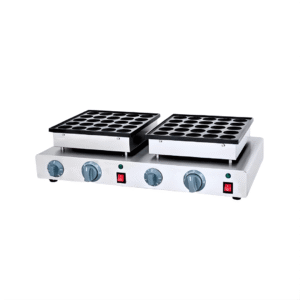 • Doble termostato y temporizador separados. • 3 capa de teflón • Potencia: 1800 W • Rango de temperatura: 0 - 300 ℃ • Diámetro del agujero: 42MM • Profundidad del agujero: 10MM • Dimensiones: 62*38,5*16.5cm • Peso bruto 12 KG • Base de Acero Inoxidable