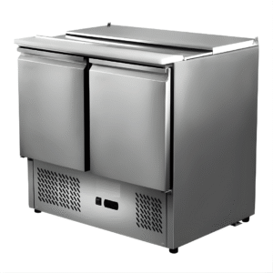 • Mesa Refrigerada ensaladera modelo GTRSL-380 • Temperatura de trabajo de -2ºC a 8ºC. • Fabricación completamente en acero inoxidable. • Aislación por inyección de polipropileno de alta densidad. • Sistema ajustable de temperatura interior por termostato digital. • Termómetro digital incorporado. • Puertas abatibles de acero. • Parrillas regulables. • Fácil limpieza. • Capacidad (Lts) 300 • Dimensiones (mm): 1365x700x1040 • Potencia (w): 745 • Peso Neto (Kg): 91 • Peso Bruto (Kg): 101