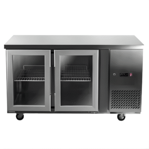• Mesa refrigerada modelo GTR2PS-280V • Temperatura de trabajo de -2ºC a 8ºC. • Fabricación completamente en acero inoxidable. • Aislación por inyección de polipropileno de alta densidad. • Sistema ajustable de temperatura interior por termostato digital. • Termómetro digital incorporado. • Puertas abatibles de acero. • Parrillas regulables. • Fácil limpieza. • Capacidad N/B (Lts) 300 • Dimensiones (mm): 1360x700x850 • Potencia (w): 280 • Peso Neto (Kg): 100 • Peso Bruto (Kg): 110