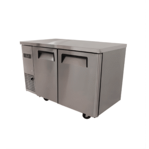 • Mesa Refrigerada modelo GTMR2PS-260 • Temperatura de trabajo de -2ºC a 8ºC. • Fabricación completamente en acero inoxidable. • Aislación por inyección de polipropileno de alta densidad. • Sistema ajustable de temperatura interior por termostato digital. • Termómetro digital incorporado. • Puertas abatibles de acero. • Parrillas regulables. • Fácil limpieza. • Capacidad N/B (Lts) 290/300 • Dimensiones (mm): 850x1500x600 • Potencia (w): 280 • Peso Neto (Kg): 95 • Peso Bruto (Kg): 105