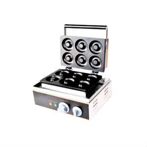 • 6 Donas • Poder 1550W • Temperatura de 0°C - 300°C • Diámetro de dona 76mm. • Profundidad de la dona 28 mm. • Estructura de Acero Inoxidable. ​​• Dimensiones: 36* 33*24,5 cm. • Peso bruto: 9.5 kg