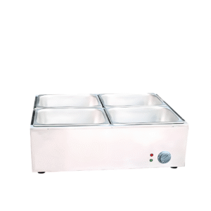 • Contiene 4 bandejas de 1/4 de Acero Inoxidable con tapas. • Capacidad de 4 Lt x bandeja. • Temperatura de trabajo de 0°C-90°C • Dimensiones: 60*40*30 CM • Peso bruto: 8 kg • Estructura de acero inoxidable.