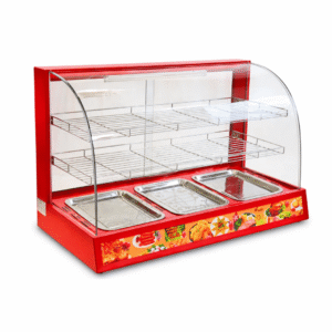 • N° de repisas: 2 unidades. • Temperatura de trabajo: 30°C a 85°C. • Potencia 1.3kW • Iluminación interior incluida. • Estructura de Acero Inoxidable. • Dimensiones Equipo: 94 x 48 x 62 (cm) • Peso Equipo: Neto 26 Kg