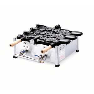 • Cuenta con 3 moldes. • Presión 2800pa • Doble baño de teflón. • Base de Acero Inoxidable. • Tamaño de forma de pez: • 17*9*6cm • Dimensiones: 35 42 17cm • Peso bruto: 21 kg.