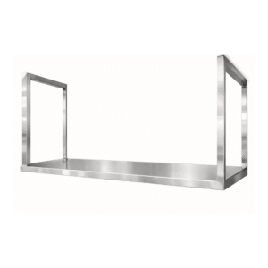 Material: Acero inoxidable 304 Especificaciones técnicas: • Estructura en acero inoxidable • Sistema de fijación mural • Superficie lisa o tipo rejilla (según diseño) • Soportes reforzados • Acabado pulido sanitario Características: • Optimiza el uso del espacio vertical • Alta resistencia y durabilidad • Fácil limpieza • Diseño higiénico Uso: • Almacenamiento de utensilios, insumos o equipos • Cocinas industriales, bares y áreas de trabajo Dimensiones: • Fabricación según diseño y requerimiento
